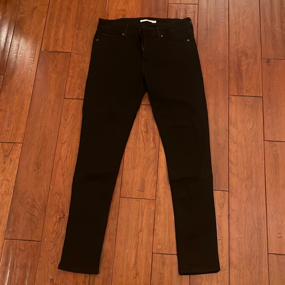 Levi Strauss 711 black skinny jeans
